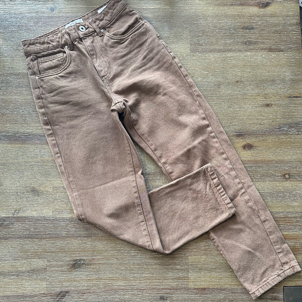 Cotton On Brown Denim Mom Jeans, Size 2